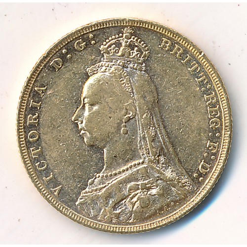 118A - Queen Victoria 1892 full gold sovereign, good fine.