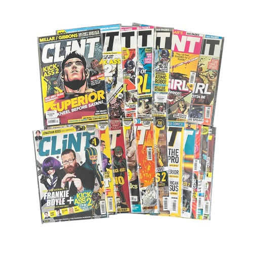 317 - Mark Millar Clint Magazine 2010-2013 Nos 1-13, 3-7. All 18 magazines are bagged NM.