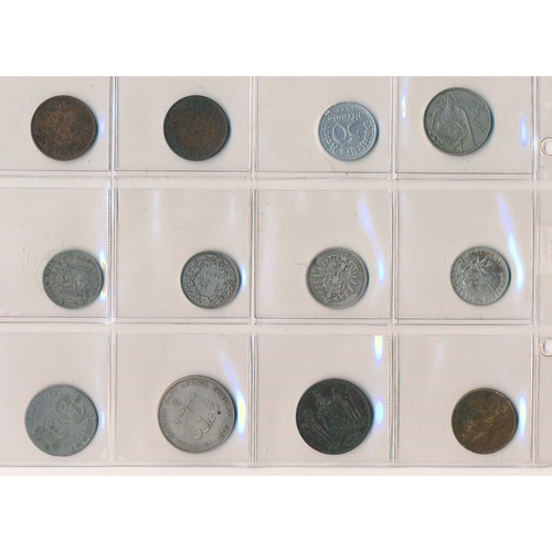 171 - World coins in an album (86). Fascinating collection in mixed condition, with coins from Austria, Br... 