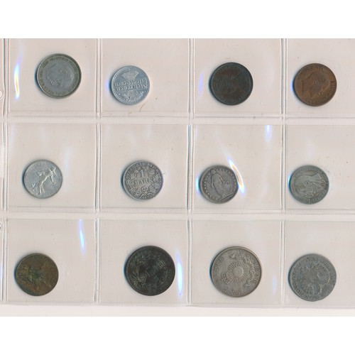 171 - World coins in an album (86). Fascinating collection in mixed condition, with coins from Austria, Br... 