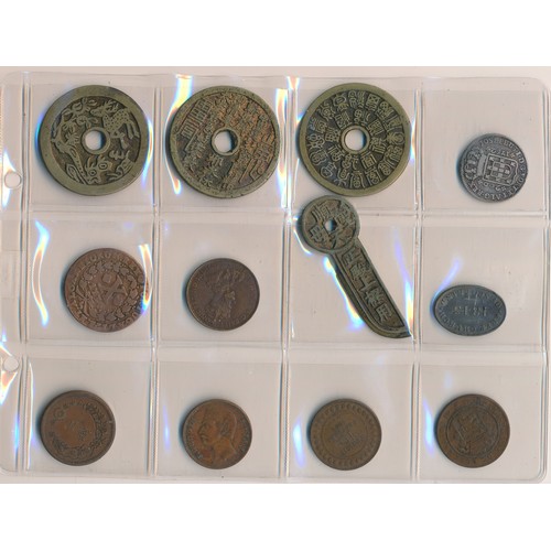 171 - World coins in an album (86). Fascinating collection in mixed condition, with coins from Austria, Br... 