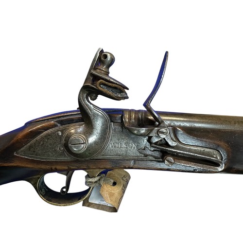 26 - An 18th-century (c.1800) Flintlock muzzle-loading Brown Bess Northwest trade musket, the lock engrav... 