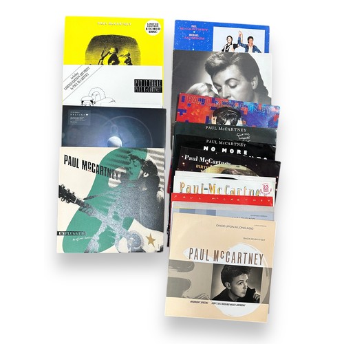 210 - 1980s onwards Paul McCartney vinyl collection, LPs, 12” and 7” singles, some in card envelopes postm... 