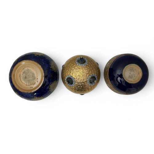 243 - Royal Doulton, three pieces of early 20th Century Royal Doulton Lambeth salt glazed pottery, to incl... 