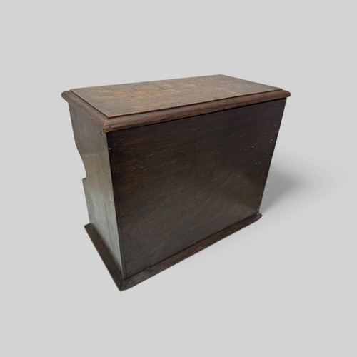 257 - 19th / 20th Century oak hotels stationary / letter organiser. Five segments, lower opening. Height 2... 