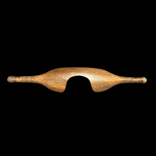 265 - Wooden Shoe Treens & Wooden Yoke. A pair of adjustable handled wooden shoe treens, a left and a righ... 