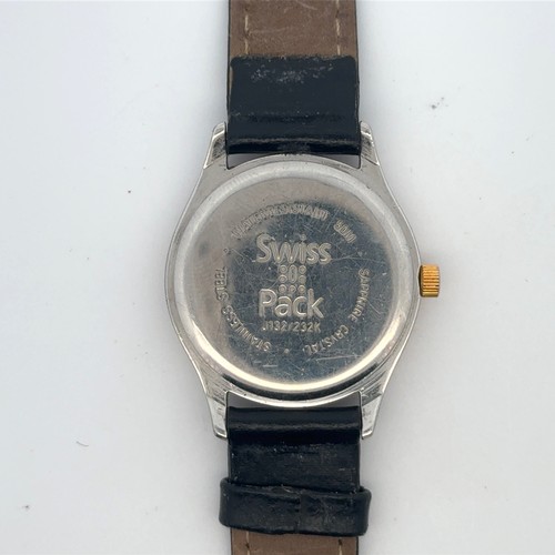 99 - A Tissot PR 50 quartz watch on leather strap. Case back numbered J132/232k. Strap worn. Watch in nee... 