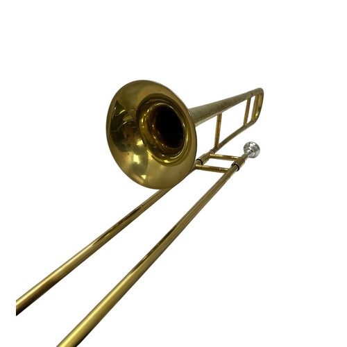 205 - The Shaftesbury Trombone - With personalised Autocrat mouthpeice. In good condition, a few dents. Bu... 