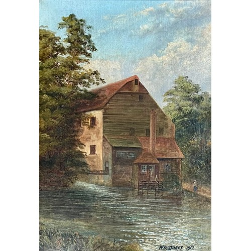 415 - W. D. Storey (British, 19th / 20th Century), ‘Houghton Mill’ oil on canvas, 1912. Signed and dated t... 