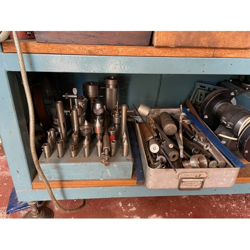 165 - Myford ML7 lathe and multiple tools, accessories and accompanying elements. Sold in Situ due to scal... 