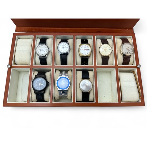 104 - Selection of Gentleman's Wrist Watches to include Accurist, Zeon, Roamer, Sekonda 17 Jewles (3), Bul... 