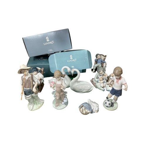 237 - Lladro, range of small figurines to include; Nap Time 5448, All Tuckered Out 5846, New Playmates 545... 