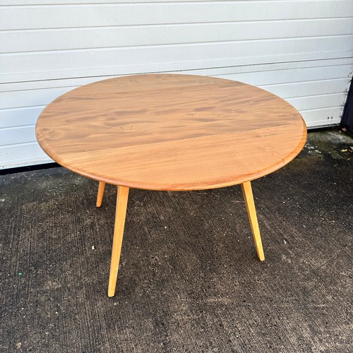 430 - Ercol - Windsor – an Ercol blond elm mid-century drop leaf dining table. Length 113cm, height 72cm, ... 