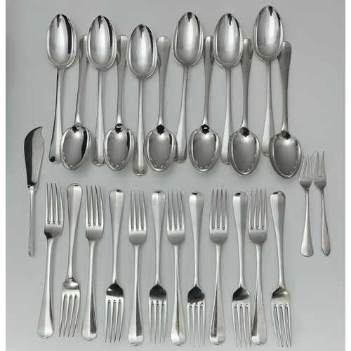 131 - Dutch 830 silver:  Includes 12 table spoons hallmarks and 12  dinner forks with Dutch 1940 hallmarks... 