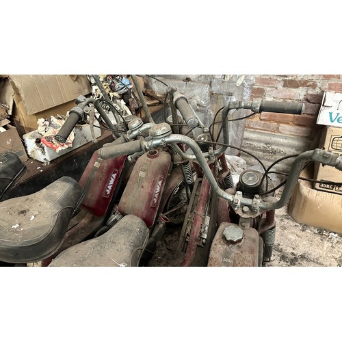 189 - Four Jowa 49cc Petrol Mopeds. These bikes have been stored in a barn for a number of years. Will nee... 