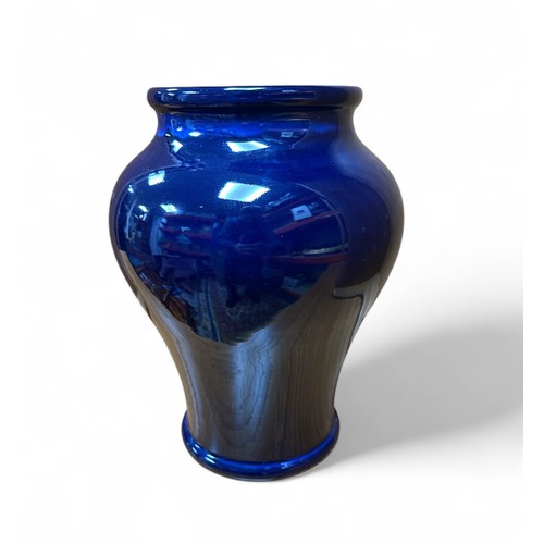 249 - Royal Doulton, large early 20th Century blue glaze stoneware vase. Stamped to base. Height 33cm, dia... 