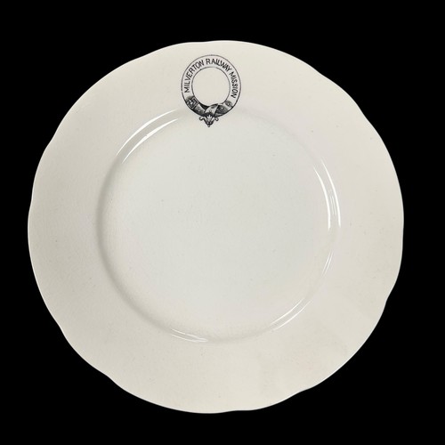 233 - Milverton Railway Mission Saucer & Side Plate. Produced by Waterloo Potteries. Saucer has a small ch... 