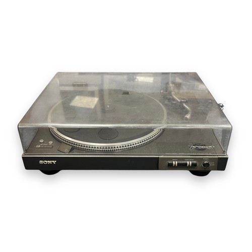 216 - Sony PS-X6 Turntable. This stereo turntable is belt driven. Includes audio out cables, but no power ... 