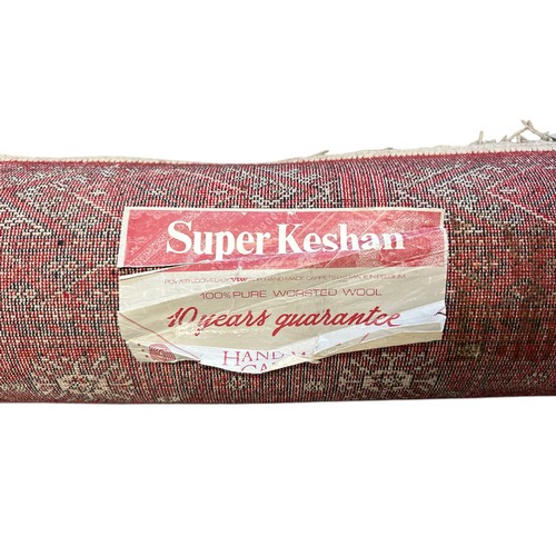 273 - Super Keshan - 100% Pure Worsted Wool Rug. Approx 285cm x 69cm.