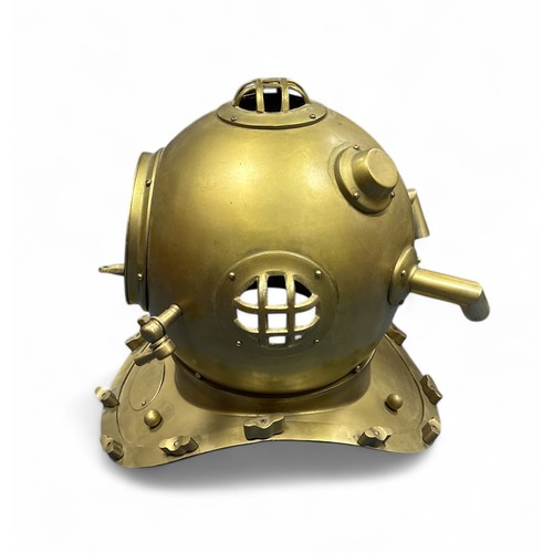 226 - A Brass Reproduction Diver's Helmet - Anchor Engineering, Karl Heinke - 1921 Munich Germany, Serial ... 