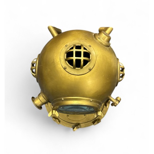 226 - A Brass Reproduction Diver's Helmet - Anchor Engineering, Karl Heinke - 1921 Munich Germany, Serial ... 