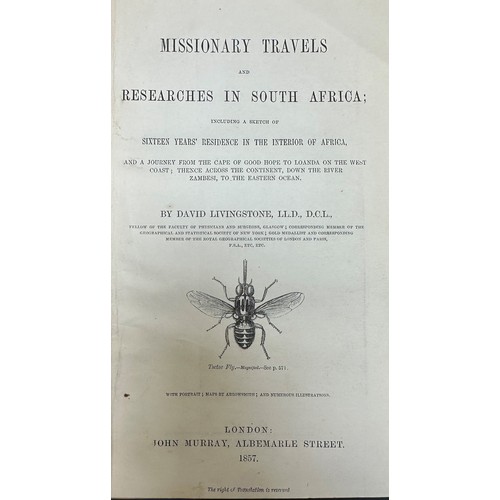 331 - LIVINGSTONE, DAVID. ‘Missionary Travels and Researches in South Africa’ by David Livingstone.  ‘Incl... 