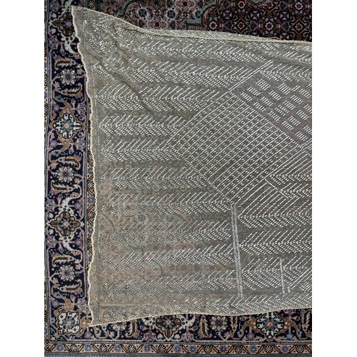 288 - Early 20th Century Egyptian Assuit shawl cream lace with white metal geometric patten. 235cm x 67cm.