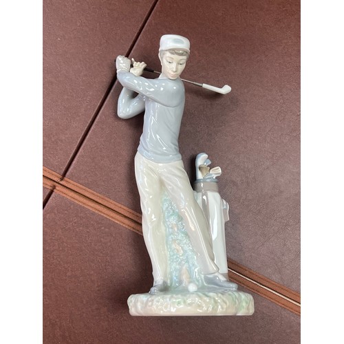 238 - Lladro, four medium Lladro figures to include; Beautiful Rhapsody 6319, Golfer, Happy Anniversary 64... 