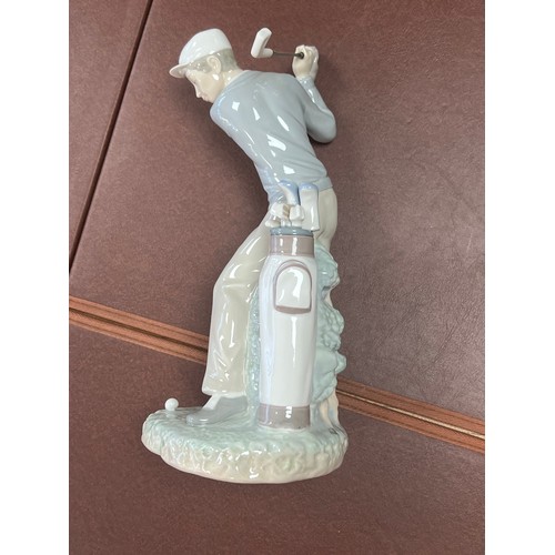 238 - Lladro, four medium Lladro figures to include; Beautiful Rhapsody 6319, Golfer, Happy Anniversary 64... 