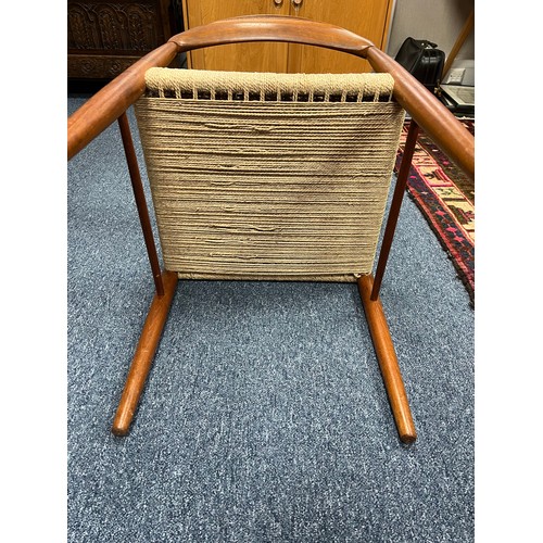 422 - Henry Walter Klein (Norwegian, b. 1919), Danish teak 1960’s lattice set of six dining chairs, design... 