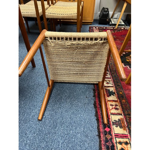 422 - Henry Walter Klein (Norwegian, b. 1919), Danish teak 1960’s lattice set of six dining chairs, design... 