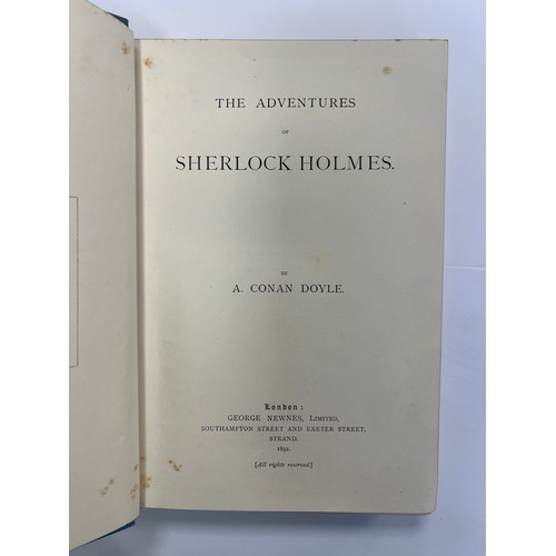 340 - DOYLE, SIR ARTHUR CONAN.  The Adventures of Sherlock Holmes by Arthur Conan Doyle. First issue with ... 