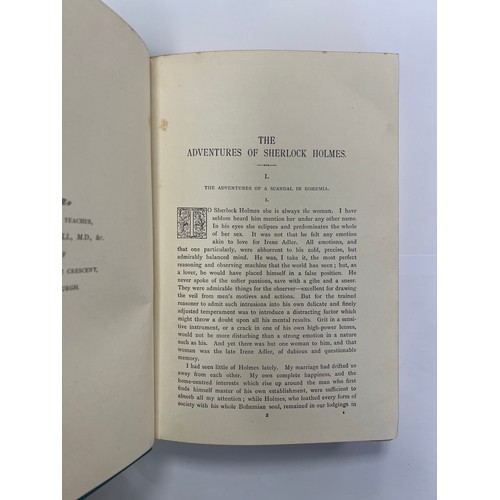 340 - DOYLE, SIR ARTHUR CONAN.  The Adventures of Sherlock Holmes by Arthur Conan Doyle. First issue with ... 