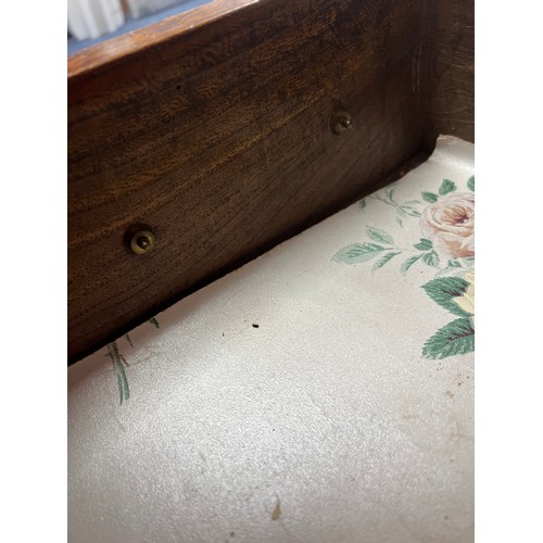 443 - Late 18th / Early 19th Century oak five drawer dresser base. Brass fittings, rectangular top split o... 