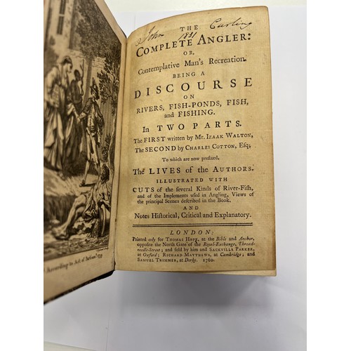 330 - IZAAK WALTON / COTTON CHARLES. ‘The Complete Angler: or Contemplative Man’s Recreation being a Disco... 