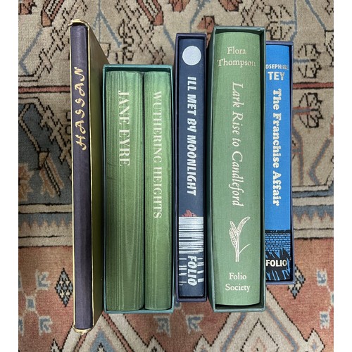 306 - Folio Society, range of cased Fiction titles to include; Roderick Random, Stories by John Buchan, Th... 