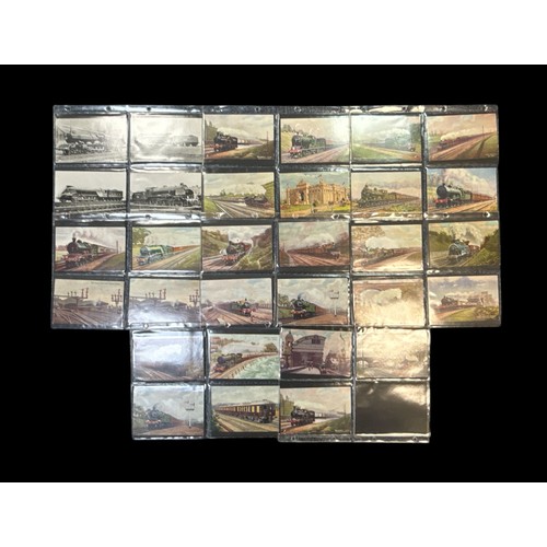 184 - Postcards - Locomotives a collection of over 50 locomotive postcards, mainly printed with some RP's,... 