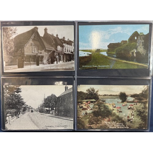 186 - Postcards - Hampshire & Dorset (200+), all sleeved in a modern album, ranges from Bournemouth, Bosco... 