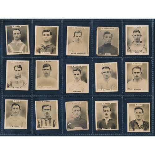 217 - Phillips Pinnace 1922 soccer stars cards, small size, Man City, Everton, Coventry, Leeds etc. Mixed ... 