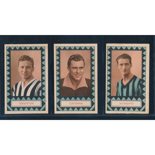 324 - VAV, Vecchi (Lampo) and Abissinia Chocolates soccer cards 1934-1958. Italian gum & candy cards of fo... 