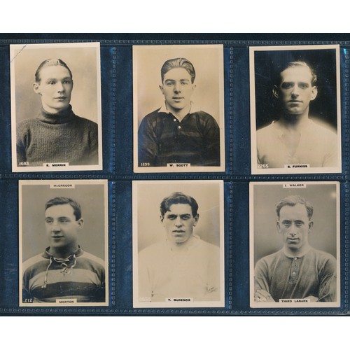 219 - Phillips Pinnace 1922-23 Medium-size soccer stars cards, mixed condition, mostly VG-EX, some faults.... 