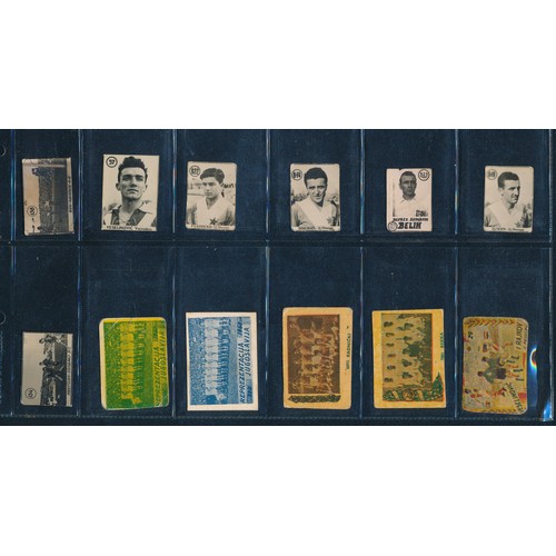 328 - Yugoslavia, 1948-1960 soccer gum cards, noted teams, star players, various series. Mixed condition. ... 