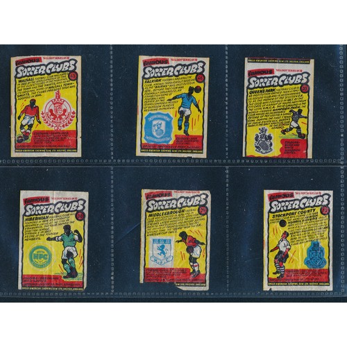 286 - Anglo Gum, Ango-American Bell Boy Football Gum inserts, 1962, Famous Soccer Clubs & International Te... 