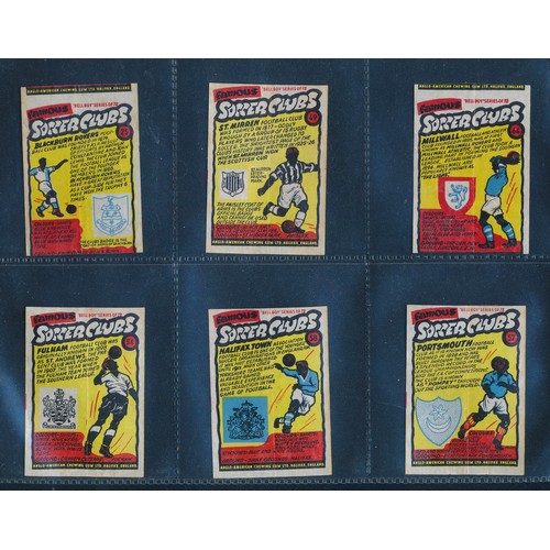 286 - Anglo Gum, Ango-American Bell Boy Football Gum inserts, 1962, Famous Soccer Clubs & International Te... 