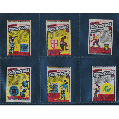 286 - Anglo Gum, Ango-American Bell Boy Football Gum inserts, 1962, Famous Soccer Clubs & International Te... 