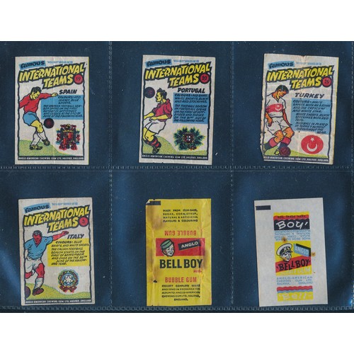 286 - Anglo Gum, Ango-American Bell Boy Football Gum inserts, 1962, Famous Soccer Clubs & International Te... 