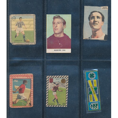 350 - Dixie Dean Everton 1930 metal Topical Times card and others (6); with a collection of exotic vintage... 