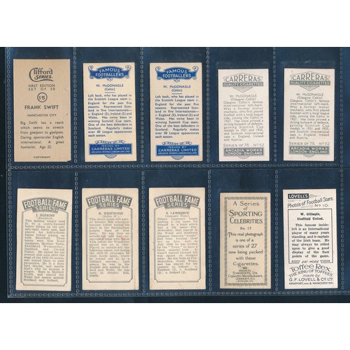 350 - Dixie Dean Everton 1930 metal Topical Times card and others (6); with a collection of exotic vintage... 