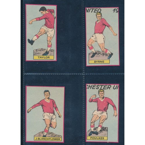 335 - Manchester United collection, soccer cards 1920's-1970's, George Best 1969 free gift portrait supple... 