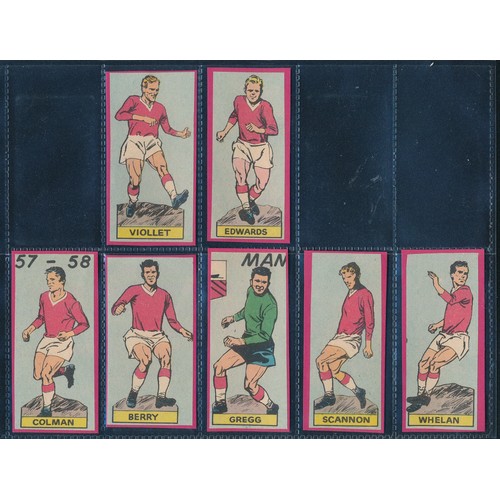 335 - Manchester United collection, soccer cards 1920's-1970's, George Best 1969 free gift portrait supple... 